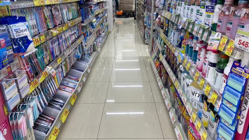 店内 滑り止め施工 ドラッグストア
